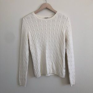 st. john’s bay soft cable knit sweater